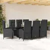 Image de vidaXL Ensemble à Manger de Jardin avec Coussins 9 pcs, Table et Chaise de Terrasse, Meubles de Patio, Mobilier d'Extérieur, 3213531