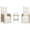 Image de Lot de 2 chaise Vidaxl H. 93 cm empilable non pliable en rotin exterieur beige