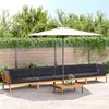 Image de Salon de jardin modulable vidaxl bois massif 4 personnes 92 x 100 x 69 cm 5 pieces