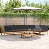 Image de vidaXL Salon palette de jardin avec coussins 5pcs bois d'acacia massif 3209511