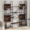 Image de VidaXL Bibliothèque chêne fumé 155,5x24x166,5 cm bois d'ingénierie 838860