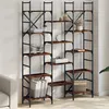 Image de Bibliothèque chêne fumé 127,5x28,5x172,5 cm bois d ingénierie