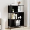 Image de VidaXL Bibliothèque noir 72x28x109 cm bois d'ingénierie 838883