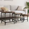 Image de vidaXL Tables basses gigognes 3 pcs chêne fumé bois d'ingénierie838935