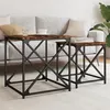 Image de vidaXL Tables basses gigognes 2 pcs chêne fumé bois d'ingénierie 838945