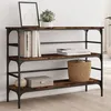 Image de vidaXL Table console chêne fumé 100x32x75 cm bois d'ingénierie 839050