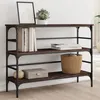 Image de vidaXL Table console chêne marron 100x32x75 cm bois d'ingénierie 839052