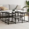 Image de vidaXL Table basse noir 91x91x40 cm bois d'ingénierie 839073