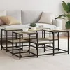 Image de vidaXL Table basse chêne sonoma 91x91x40 cm bois d'ingénierie 839074