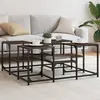 Image de vidaXL Table basse chêne marron 91x91x40 cm bois d'ingénierie 839077