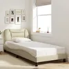 Image de vidaXL Cadre de Lit sans Matelas Hvar, Lit Rembourré, Sommier à Lattes, Lit Simple, Lit Adulte de Chambre à Coucher 3207742