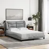 Image de vidaXL Cadre de Lit sans Matelas Hvar, Lit Rembourré, Sommier à Lattes, Lit Double, Lit Adulte de Chambre à Coucher 3207758