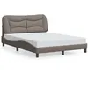 Image de vidaXL Bedframe zonder matras 120x200 cm stof taupe3207762