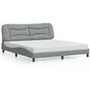 Image de vidaXL Bedframe zonder matras stof lichtgrijs 180x200 cm3207786
