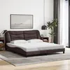 Image de vidaXL Bedframe zonder matras stof donkerbruin 180x200 cm3207789