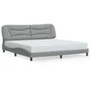 Image de vidaXL Bedframe zonder matras stof lichtgrijs 200x200 cm3207793