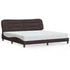 Image de vidaXL Bedframe zonder matras stof donkerbruin 200x200 cm3207796
