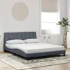 Image de vidaXL Cadre de Lit sans Matelas Hanko, Lit Rembourré, Sommier à Lattes, Lit Double, Lit Adulte de Chambre à Coucher 3207856