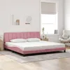 Image de vidaXL Cadre de Lit sans Matelas Hanko, Lit Rembourré, Sommier à Lattes, Lit Double, Lit Adulte de Chambre à Coucher 3207872