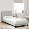 Image de vidaXL Bedframe zonder matras 90x190 cm fluweel lichtgrijs3207893
