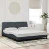 Image de vidaXL Cadre de Lit sans Matelas, Lit Rembourré, Sommier à Lattes, Lit Double, Lit Adulte de Chambre à Coucher Intérieur, 3207936