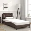 Image de vidaXL Cadre de Lit sans Matelas Hvar, Lit Rembourré, Sommier à Lattes, Lit Simple, Lit Adulte de Chambre à Coucher 3207976
