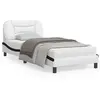 Image de vidaXL Cadre de Lit sans Matelas Hvar, Lit Rembourré, Sommier à Lattes, Lit Simple, Lit Adulte de Chambre à Coucher 3207980