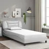 Image de vidaXL Cadre de Lit sans Matelas Hvar, Lit Rembourré, Sommier à Lattes, Lit Simple, Lit Adulte de Chambre à Coucher 3207982