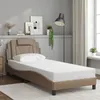 Image de vidaXL Bedframe met hoofdbord kunstleer cappucinnokleurig 80x200 cm3208058