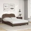 Image de vidaXL Bedframe met hoofdbord kunstleer bruin 120x200 cm3208084