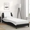 Image de vidaXL Bedframe met hoofdbord kunstleer zwart en wit 90x190 cm3208154