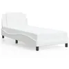 Image de vidaXL Bedframe met hoofdbord kunstleer wit 90x200 cm3208157