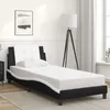 Image de vidaXL Cadre de Lit sans Matelas Zadar, Lit Rembourré, Lit Simple, Lit Adulte de Chambre à Coucher Intérieur, Noir et Blanc 3208161
