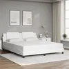 Image de vidaXL Bedframe met hoofdbord kunstleer wit 180x200 cm3208199