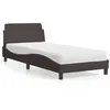 Image de vidaXL Bed met matras stof donkerbruin 90x200 cm3208327