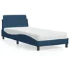 Image de vidaXL Bed met matras stof blauw 90x200 cm3208330