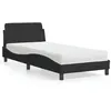 Image de vidaXL Bed met matras fluweel zwart 90x200 cm3208333