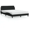 Image de vidaXL Lit avec matelas noir 120x200 cm tissu 3208366