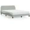 Image de vidaXL Bed met matras fluweel lichtgrijs 120x200 cm3208371