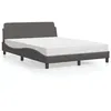 Image de vidaXL Lit avec matelas gris 120x200 cm similicuir 3208380
