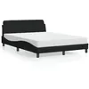 Image de vidaXL Bed met matras stof zwart 140x190 cm3208386