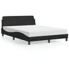 Image de vidaXL Lit avec matelas noir 140x190 cm similicuir 3208397