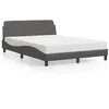 Image de vidaXL Bed met matras kunstleer grijs 140x190 cm3208400