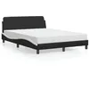 Image de vidaXL Bed met matras kunstleer zwart en wit 140x190 cm3208402