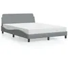 Image de vidaXL Lit avec matelas gris clair 140x200 cm tissu 3208404
