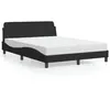 Image de vidaXL Lit avec matelas noir 140x200 cm velours 3208413