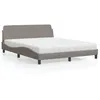 Image de vidaXL Bed met matras stof taupe 160x200 cm3208428