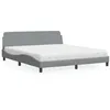 Image de vidaXL Bed met matras stof lichtgrijs 180x200 cm3208444