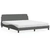 Image de vidaXL Lit avec matelas gris foncé 180x200 cm tissu 3208445