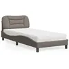 Image de vidaXL Bed met matras stof taupe 90x200 cm3208510